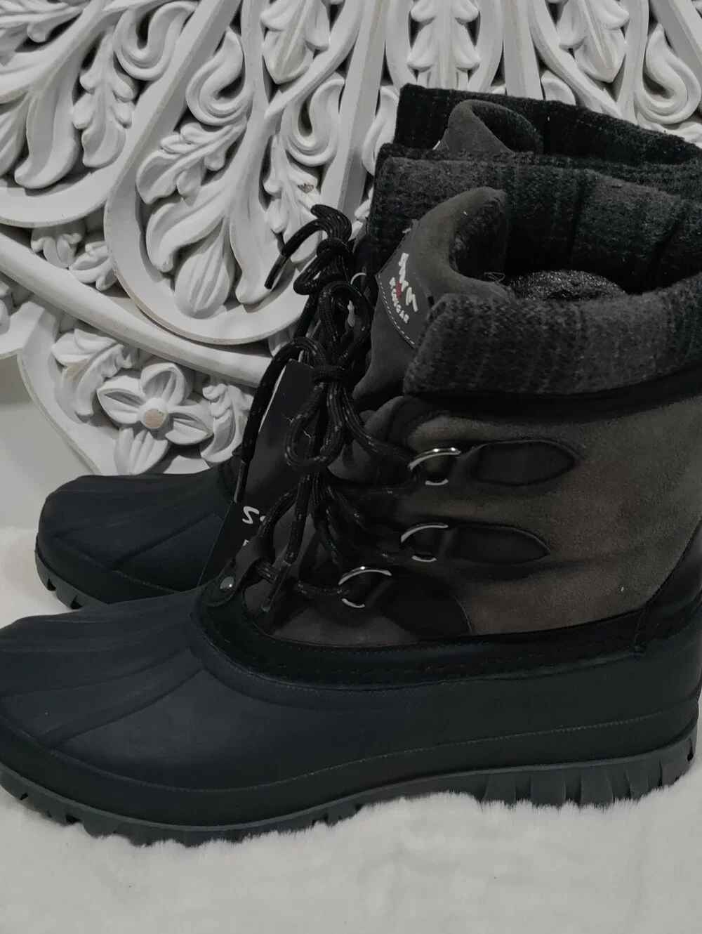 Storm by Cougar Claudia Waterproof Winter Boots Black Gray Size 8